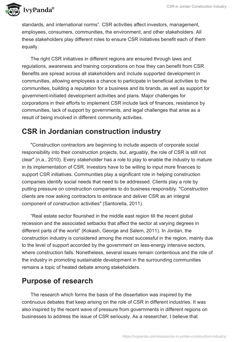 CSR in Jordan Construction Industry. Page 2