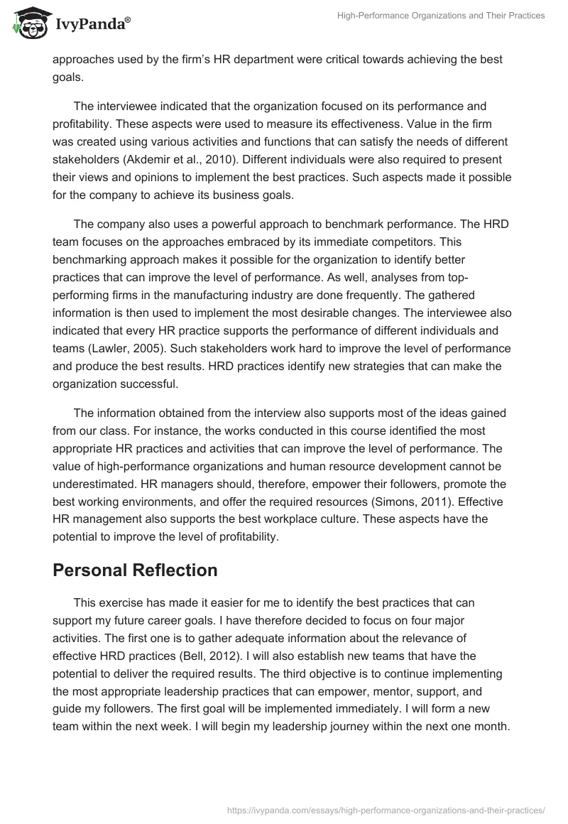 High-Performance Organizations and Their Practices. Page 2