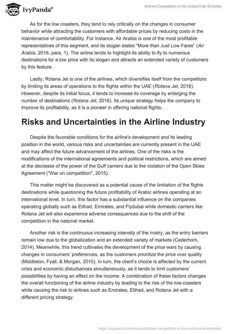 Airlines Competition in the United Arab Emirates. Page 3