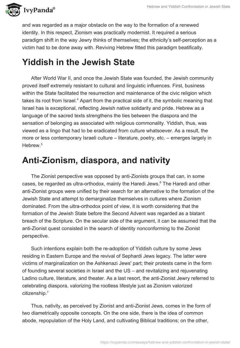Hebrew and Yiddish Confrontation in Jewish State. Page 2