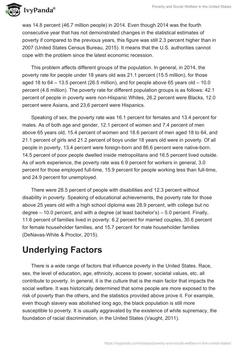 Poverty and Social Welfare in the United States. Page 3
