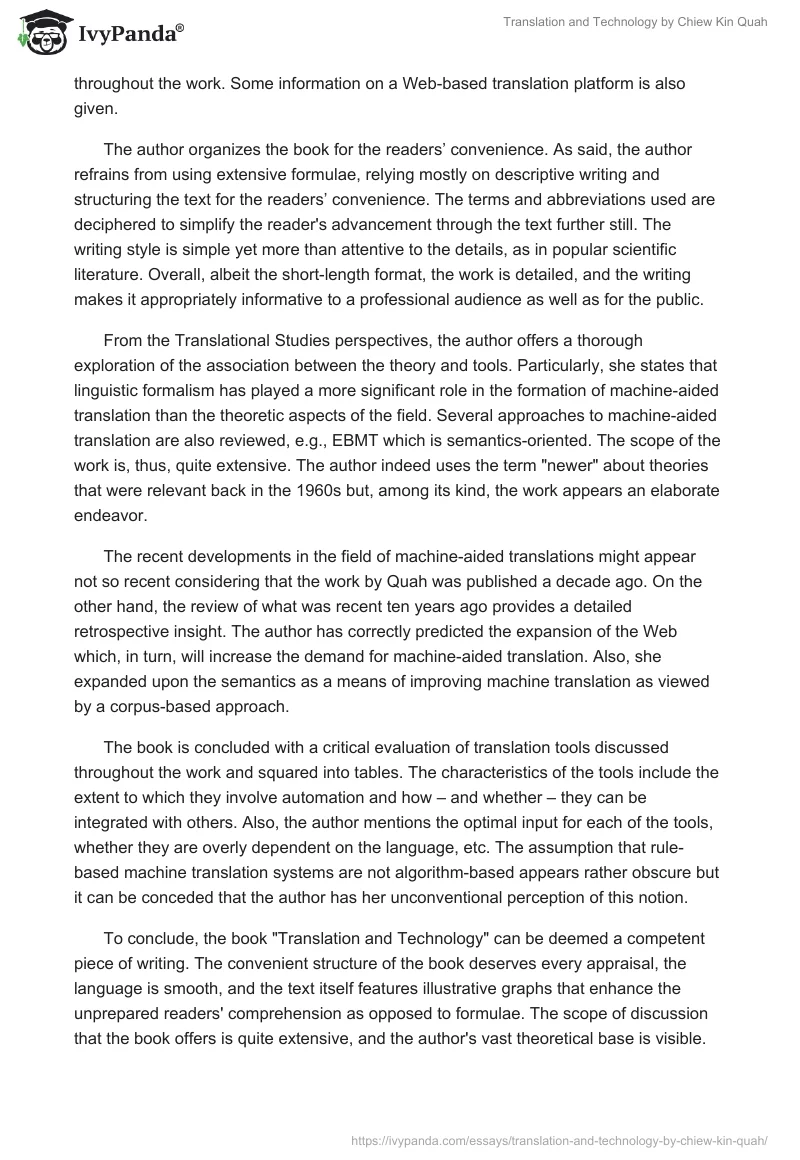 "Translation and Technology" by Chiew Kin Quah. Page 2
