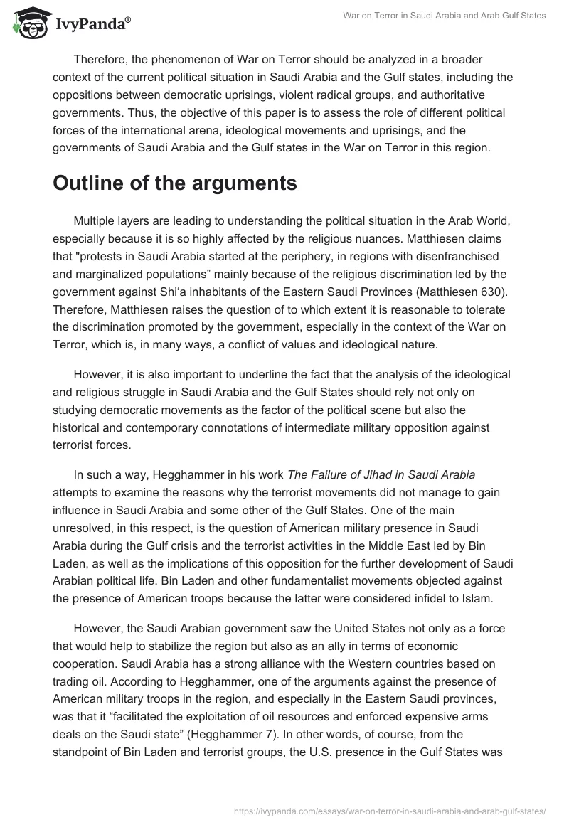 War on Terror in Saudi Arabia and Arab Gulf States. Page 2