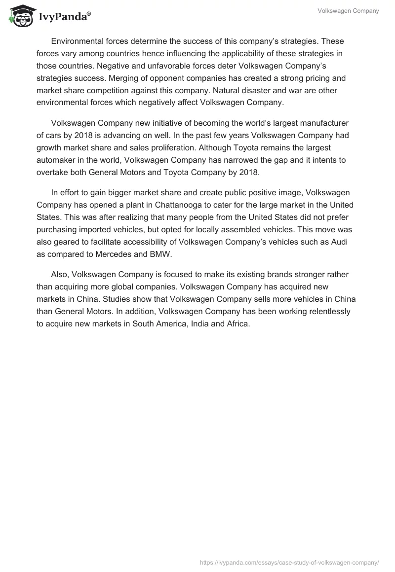 Volkswagen Company. Page 2