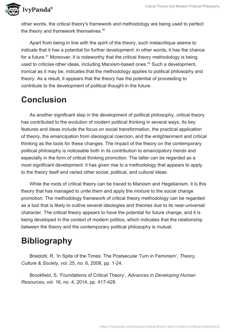 Critical Theory and Modern Political Philosophy. Page 5