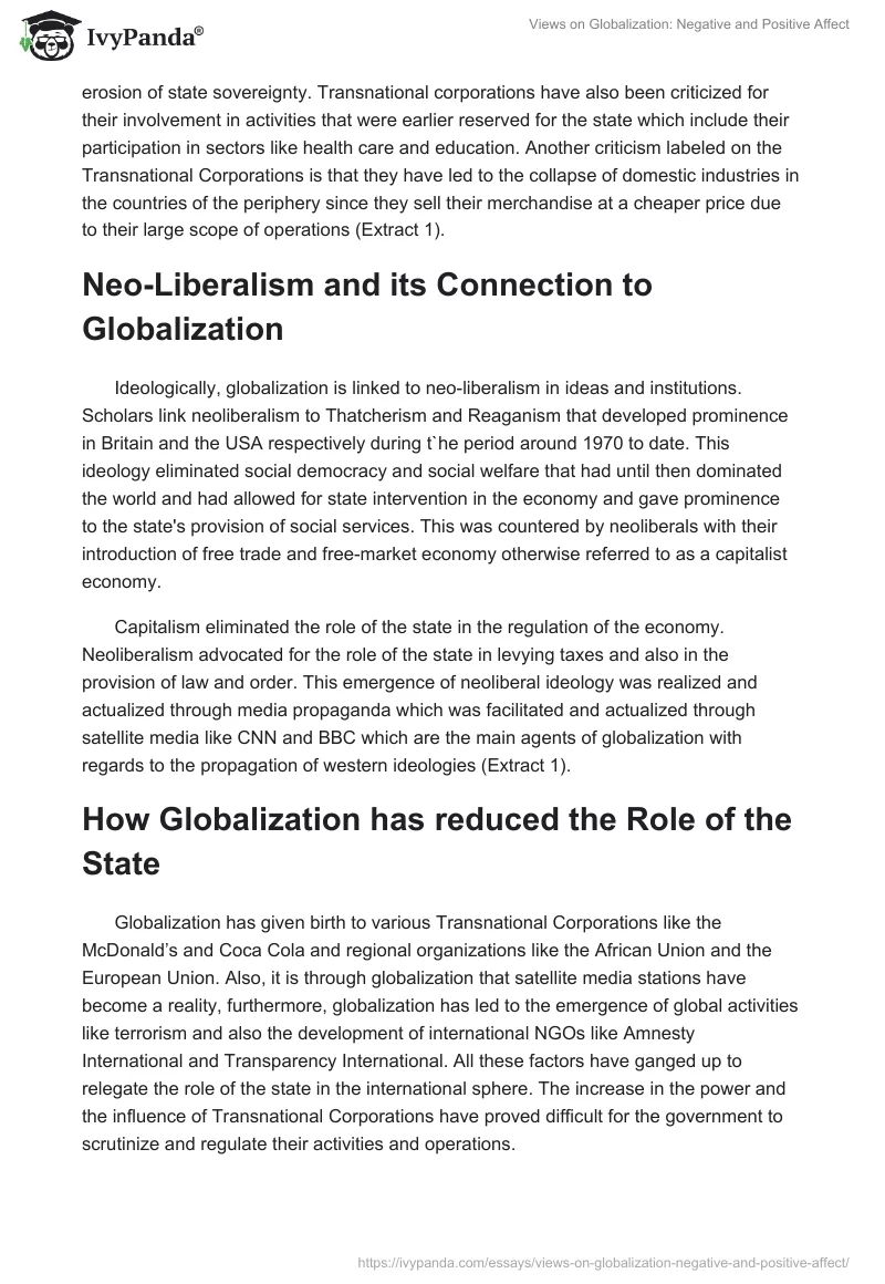 Views on Globalization: Negative and Positive Affect. Page 3