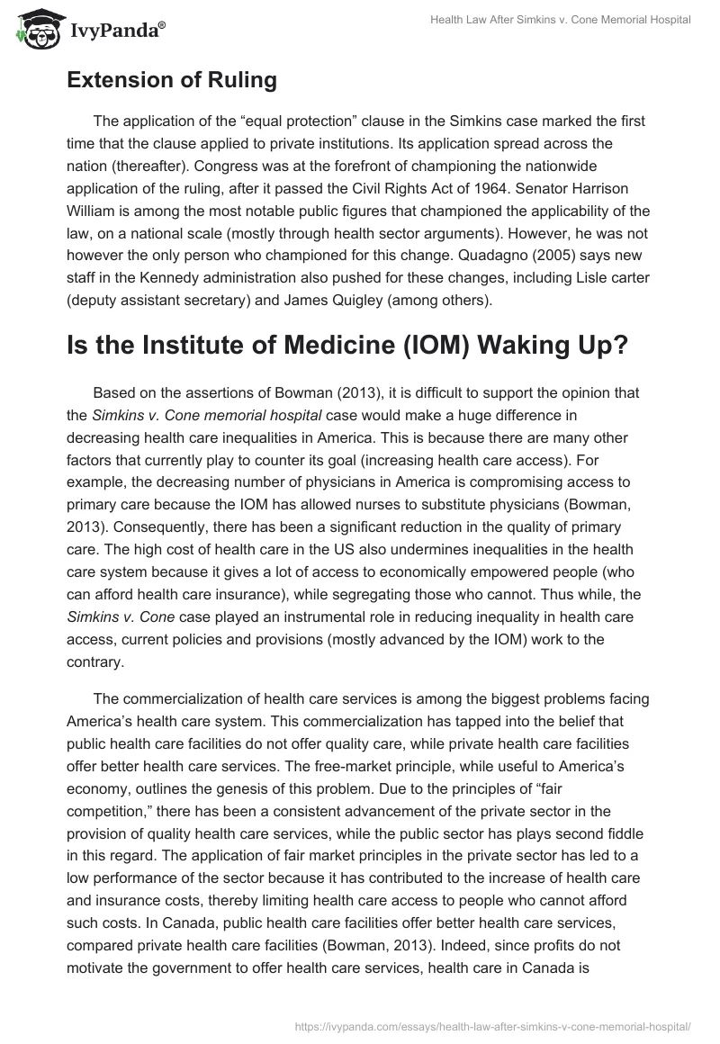 Health Law After Simkins vs. Cone Memorial Hospital. Page 3