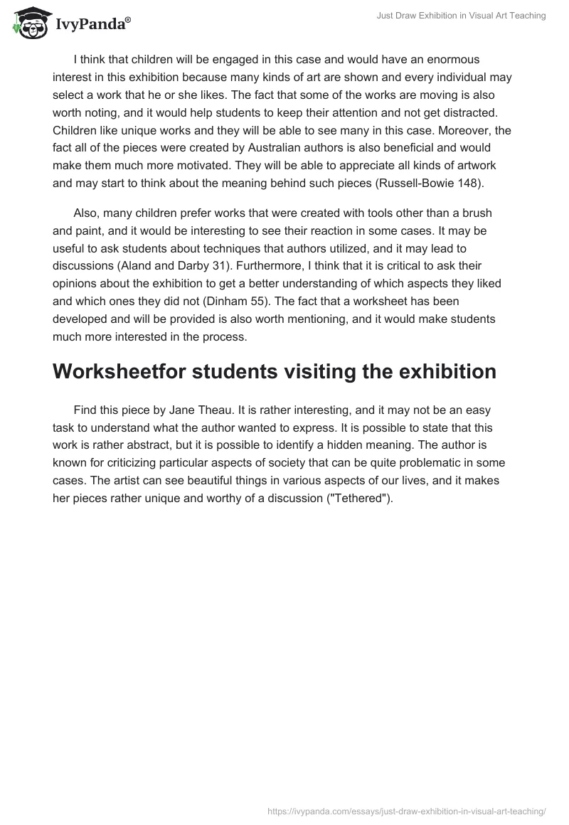 Just Draw Exhibition in Visual Art Teaching. Page 4
