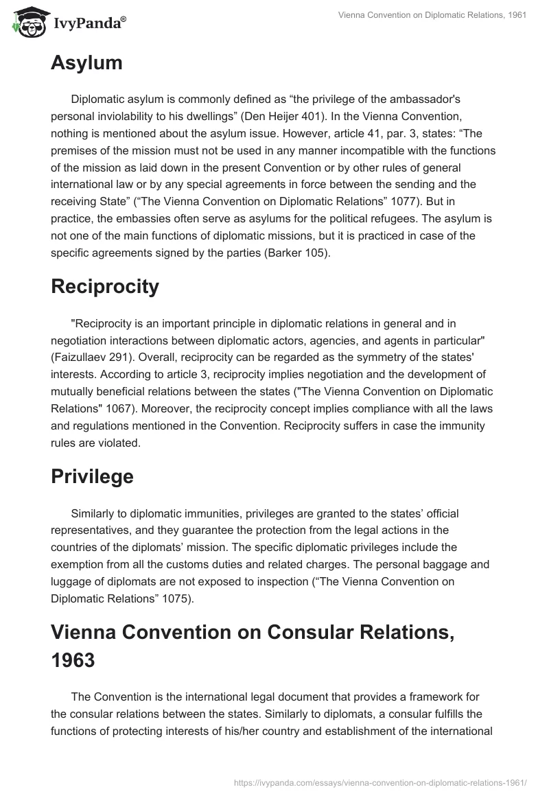 Vienna Convention on Diplomatic Relations, 1961. Page 2