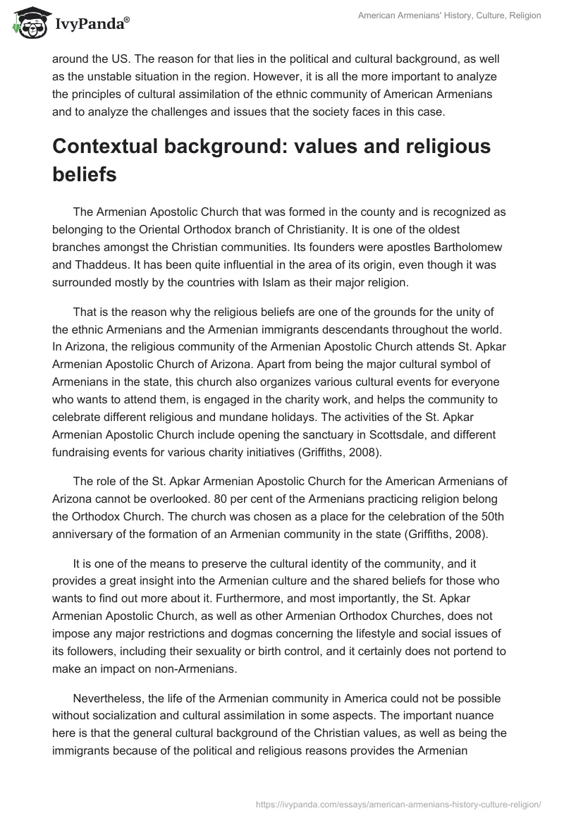 American Armenians' History, Culture, Religion. Page 4