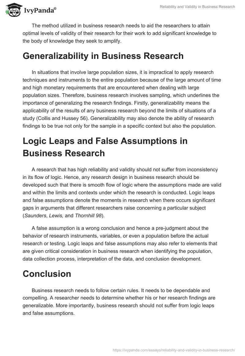 Reliability and Validity in Business Research. Page 2