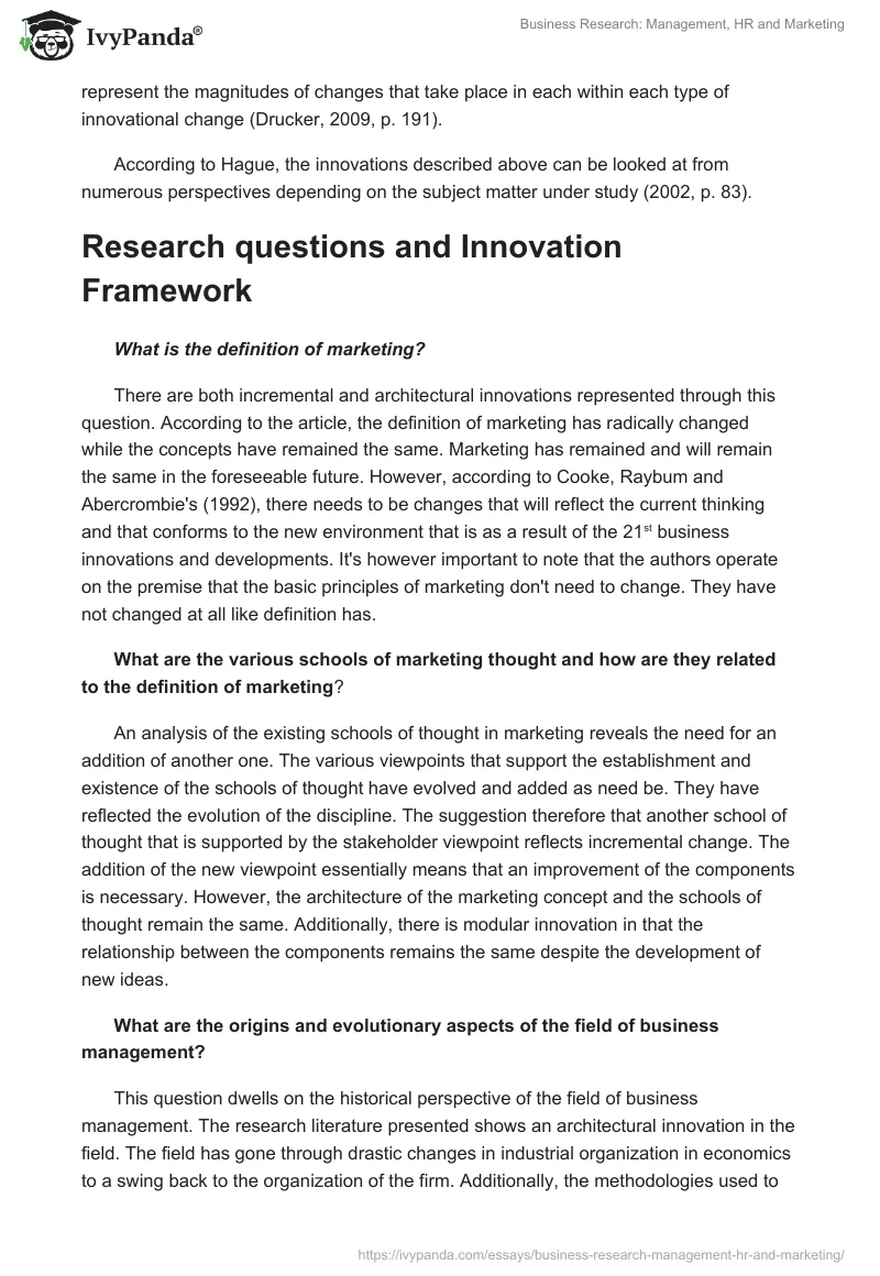 Business Research: Management, HR and Marketing. Page 5