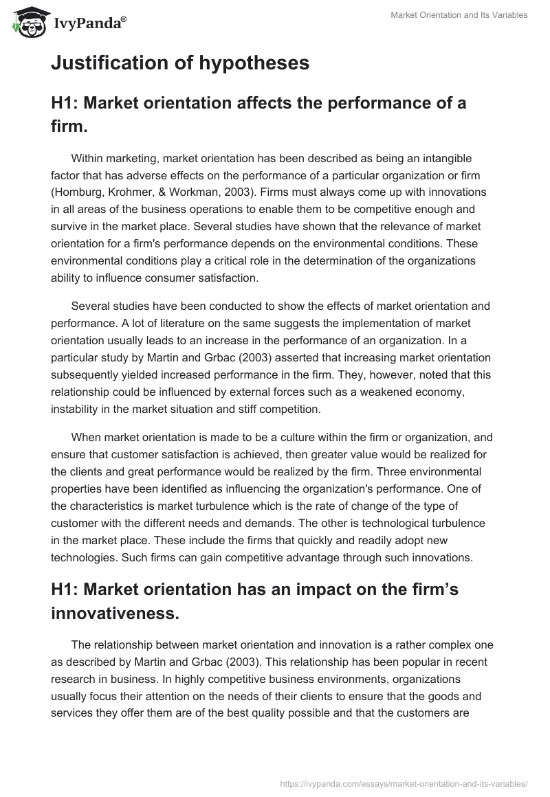 Market Orientation and Its Variables. Page 3