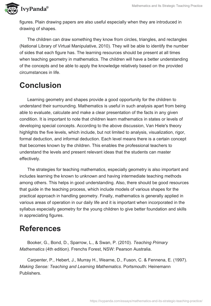 Mathematics and Its Strategic Teaching Practice. Page 5