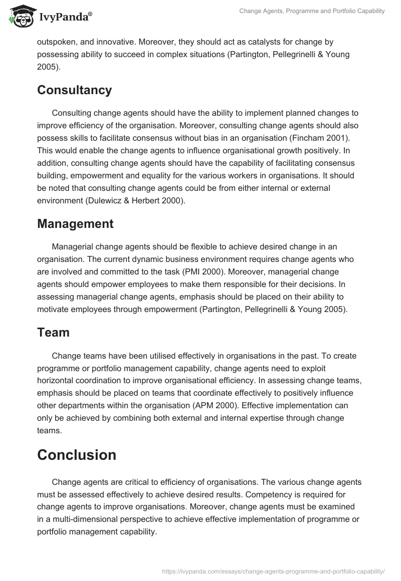 Change Agents, Programme and Portfolio Capability. Page 2