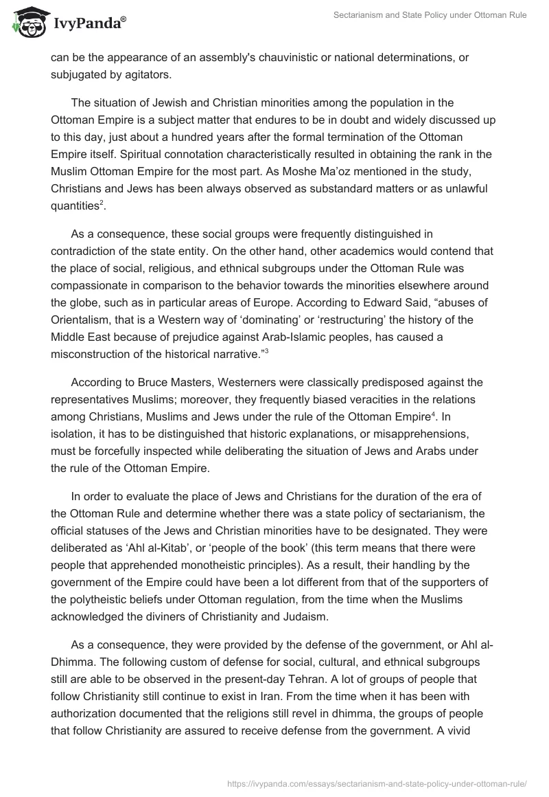 Sectarianism and State Policy Under Ottoman Rule. Page 2