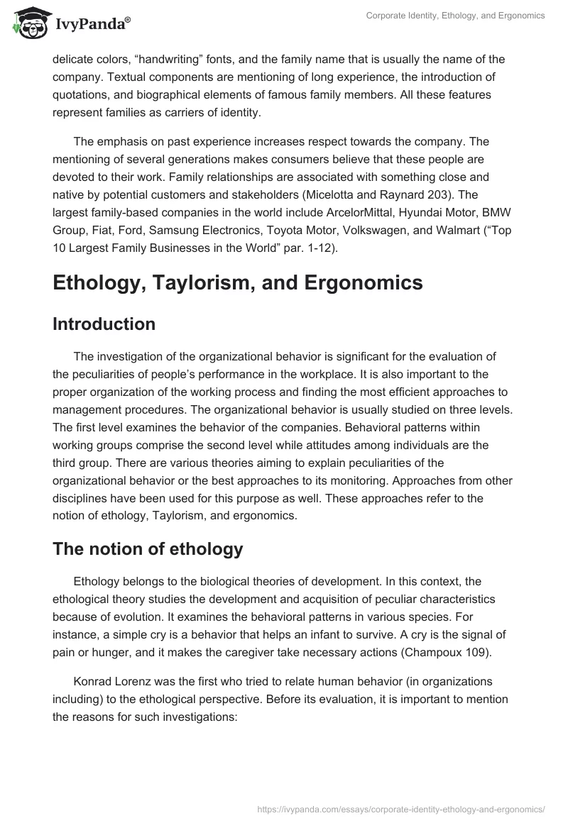 Corporate Identity, Ethology, and Ergonomics. Page 5