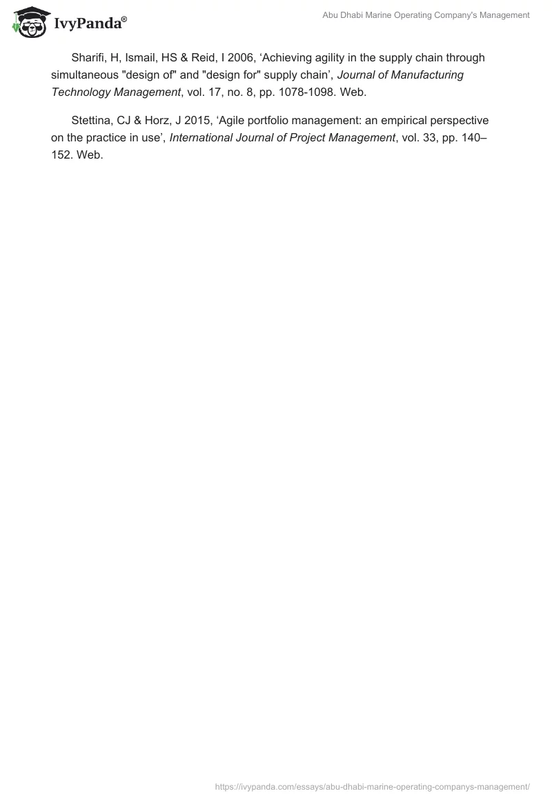 Abu Dhabi Marine Operating Company's Management. Page 3