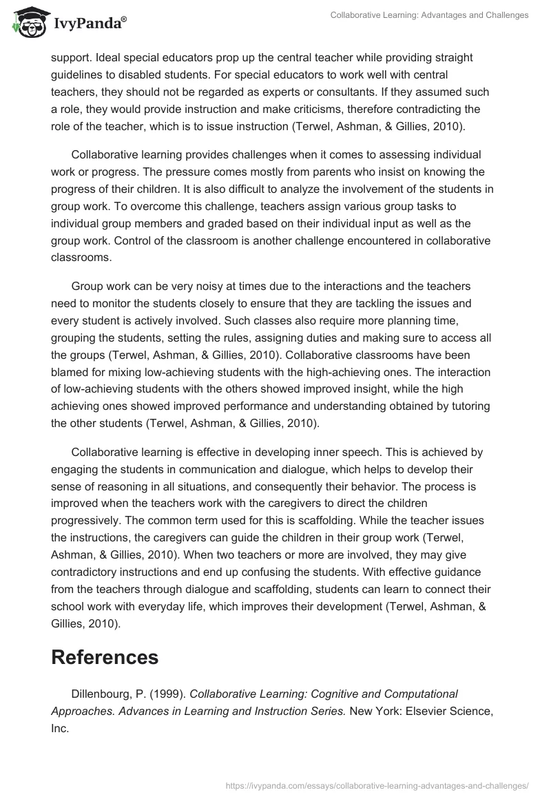 Collaborative Learning: Advantages and Challenges. Page 2