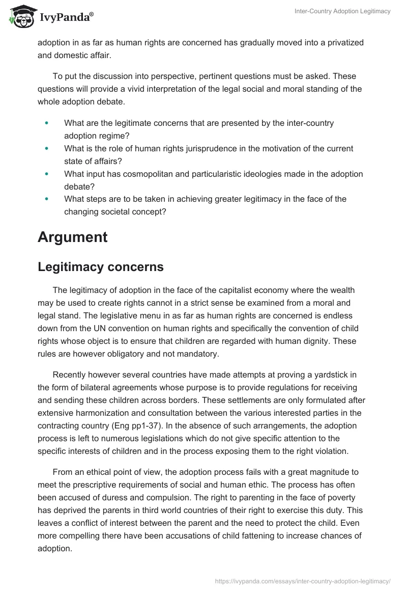 Inter-Country Adoption Legitimacy. Page 2