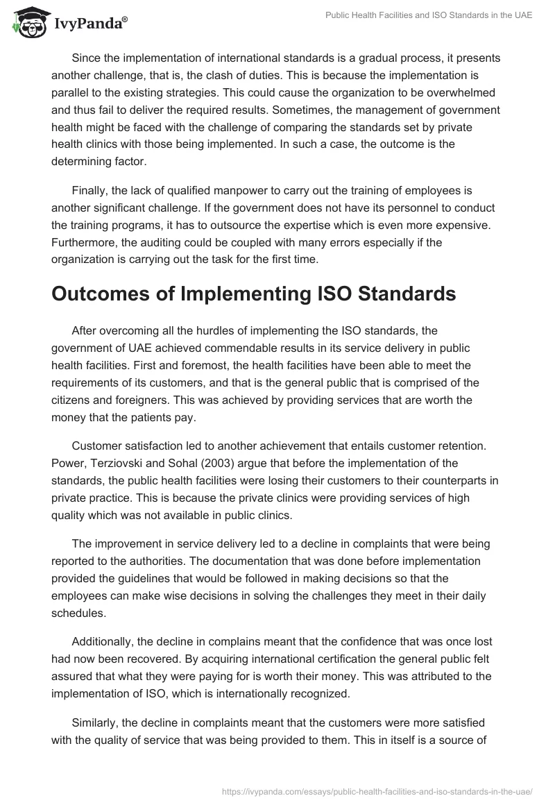 Public Health Facilities and ISO Standards in the UAE. Page 3