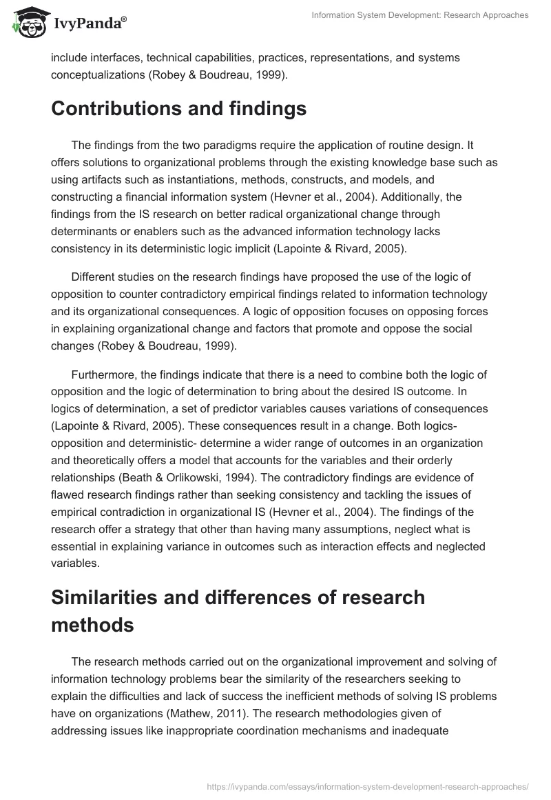 Information System Development: Research Approaches. Page 4