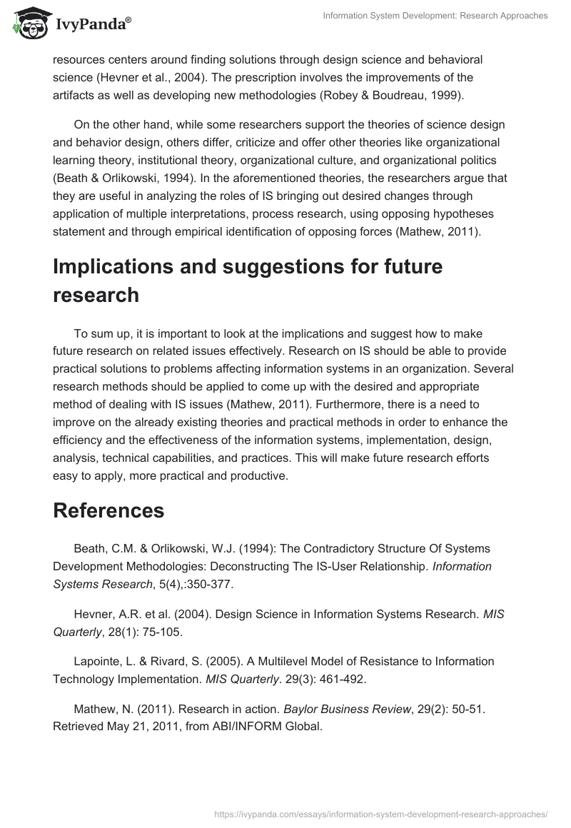 Information System Development: Research Approaches. Page 5