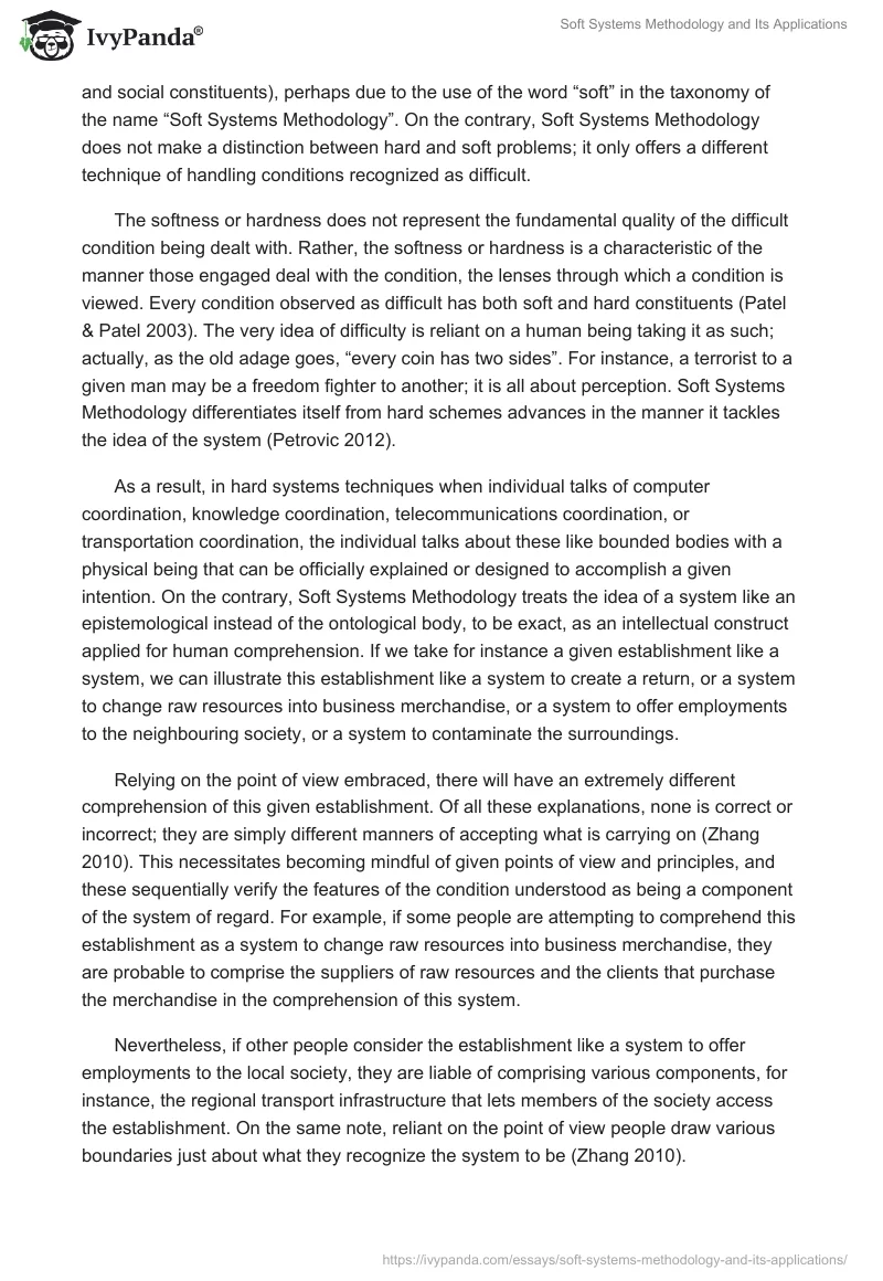 Soft Systems Methodology and Its Applications. Page 2