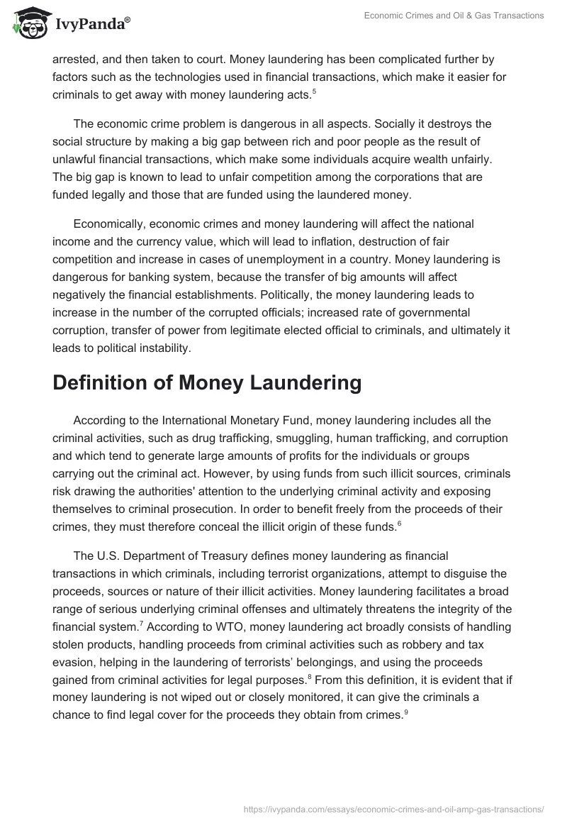 Economic Crimes and Oil & Gas Transactions. Page 2