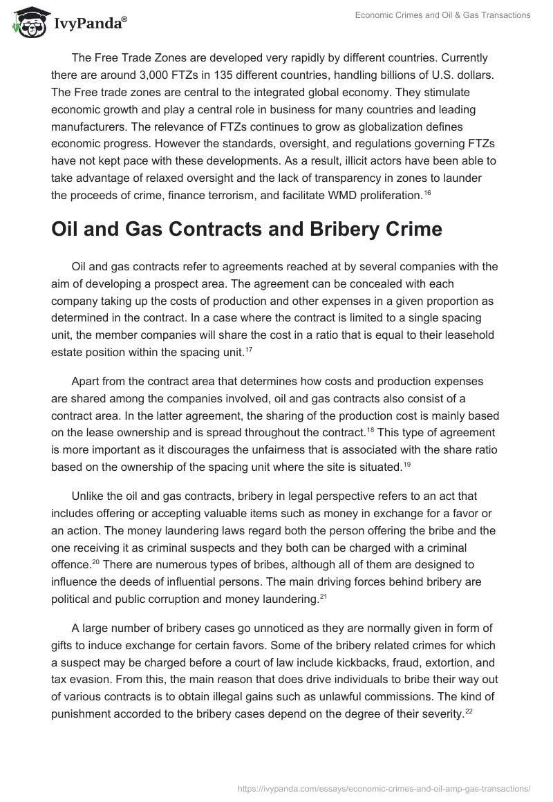 Economic Crimes and Oil & Gas Transactions. Page 5
