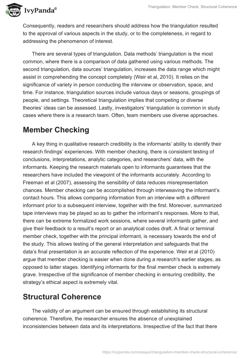 Triangulation, Member Check, Structural Coherence. Page 2