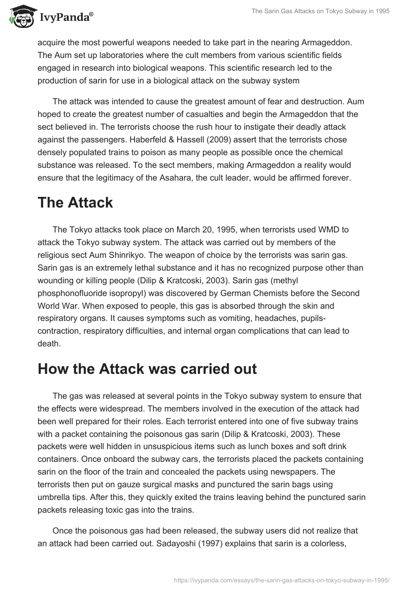 The Sarin Gas Attacks on Tokyo Subway in 1995. Page 2