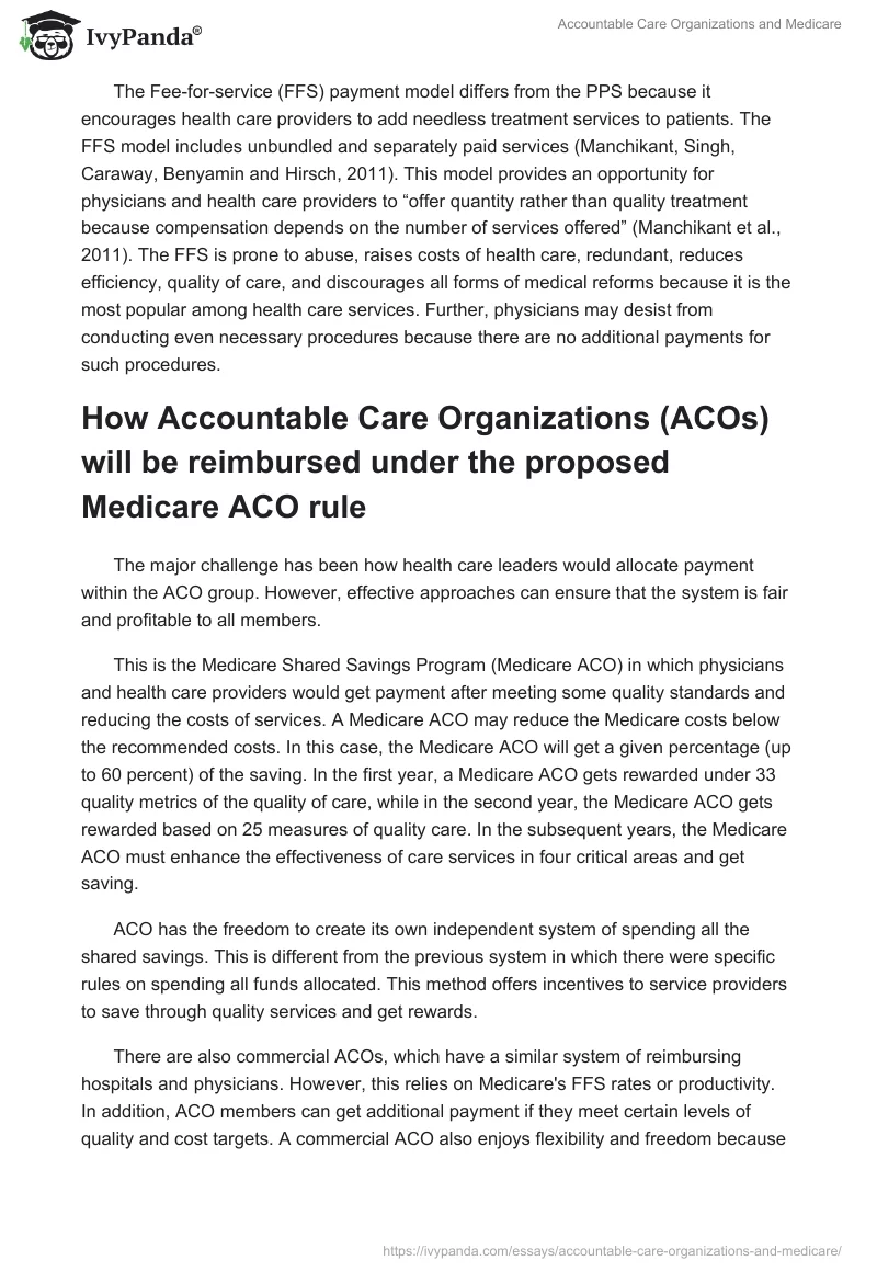 Accountable Care Organizations and Medicare. Page 2