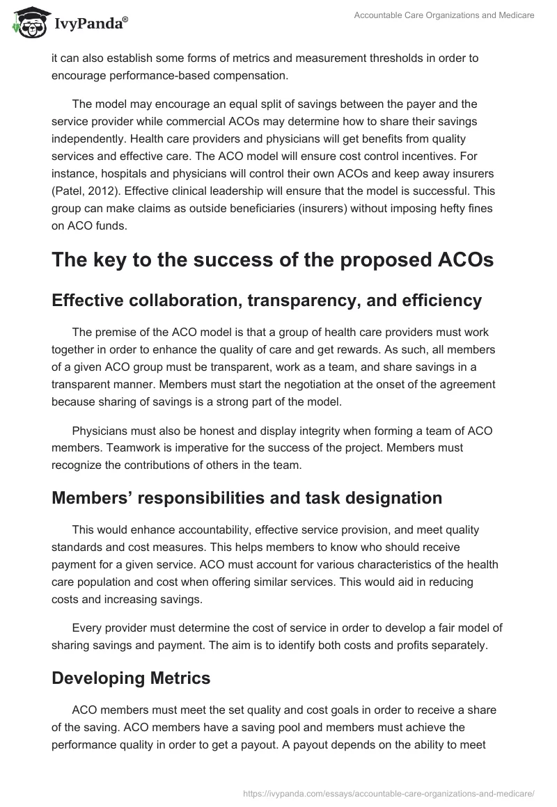 Accountable Care Organizations and Medicare. Page 3