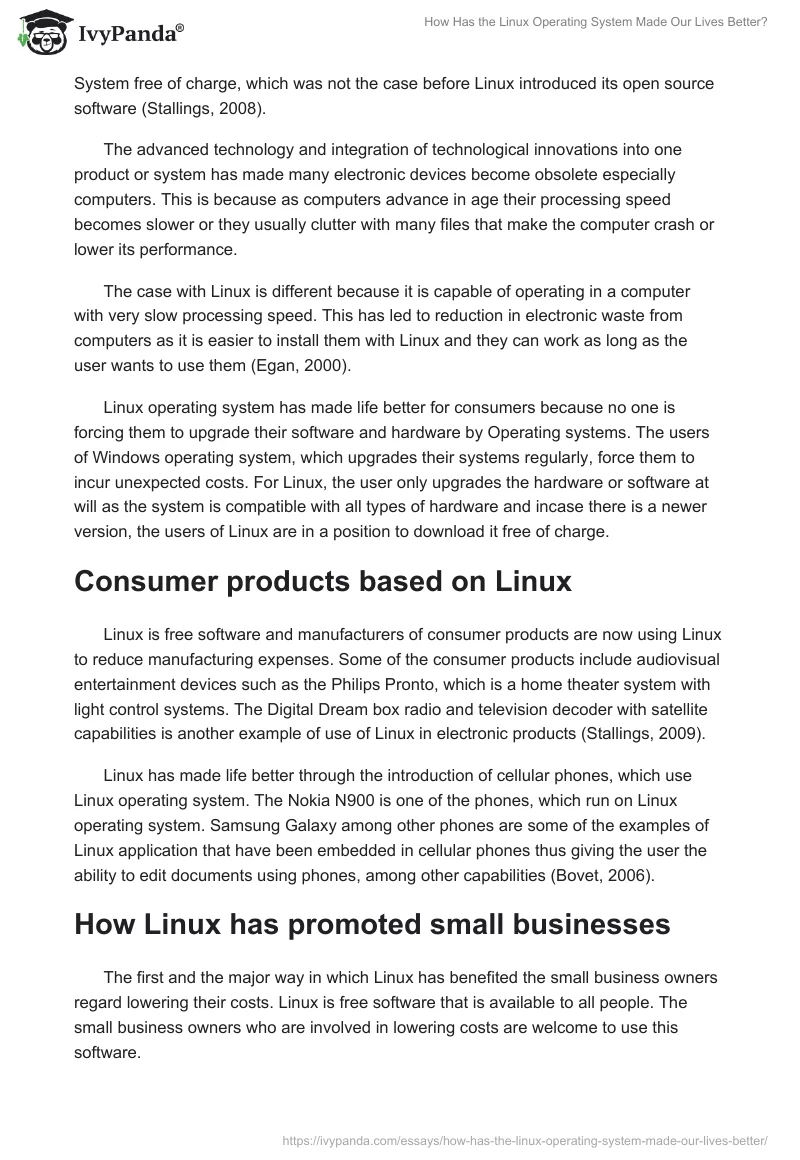 How Has the Linux Operating System Made Our Lives Better?. Page 2