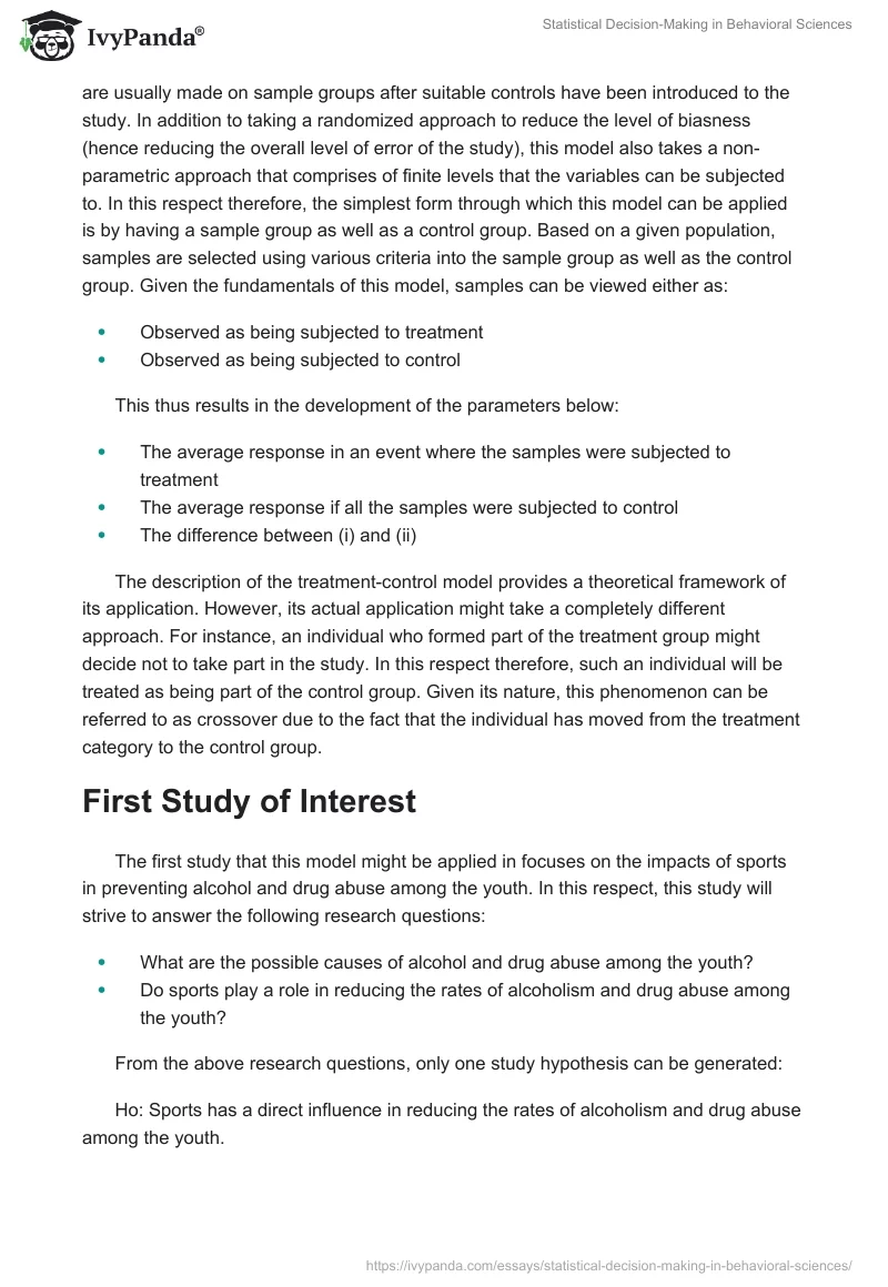 Statistical Decision-Making in Behavioral Sciences. Page 4