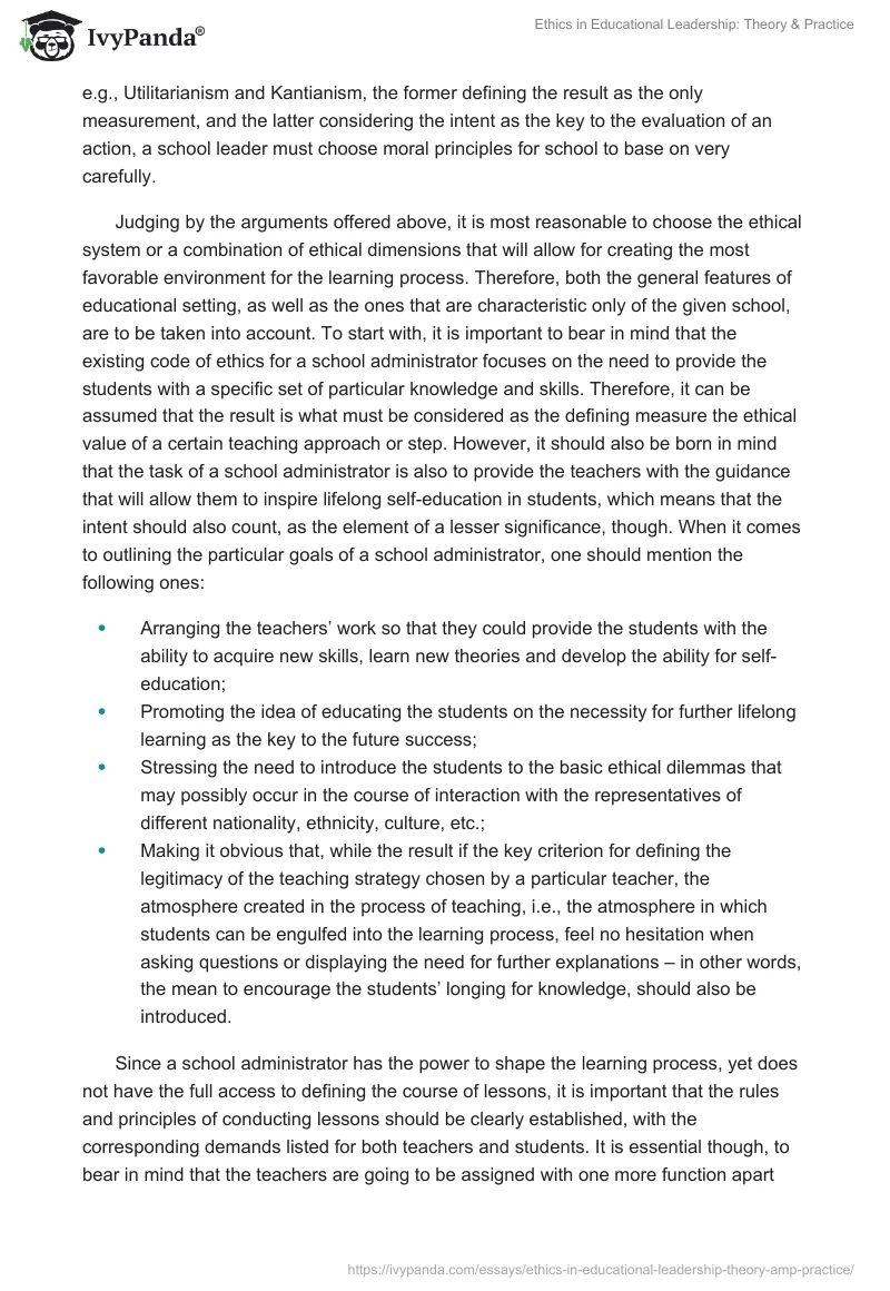 Ethics in Educational Leadership: Theory & Practice. Page 5