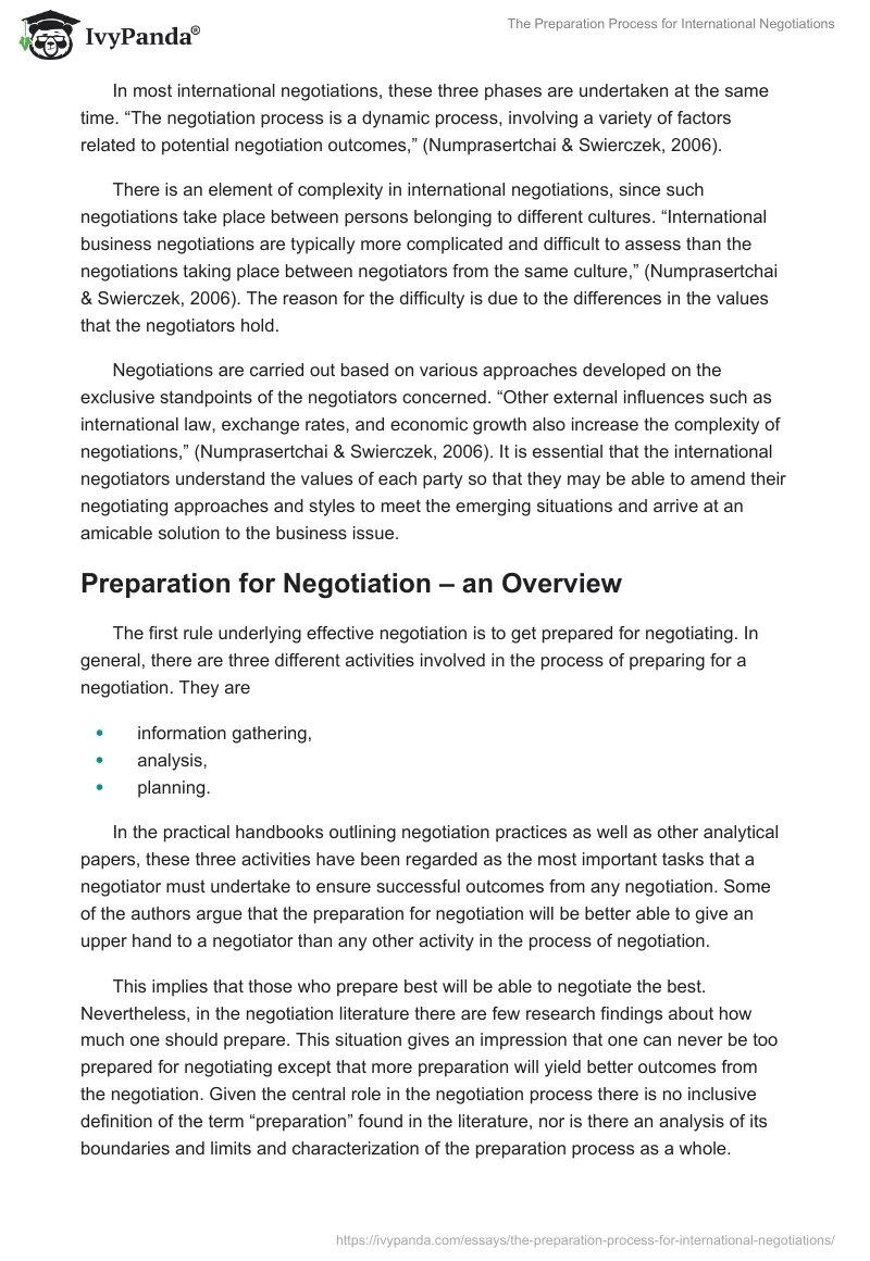 The Preparation Process for International Negotiations. Page 3