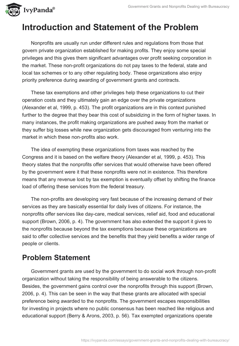 Government Grants and Nonprofits Dealing with Bureaucracy. Page 2