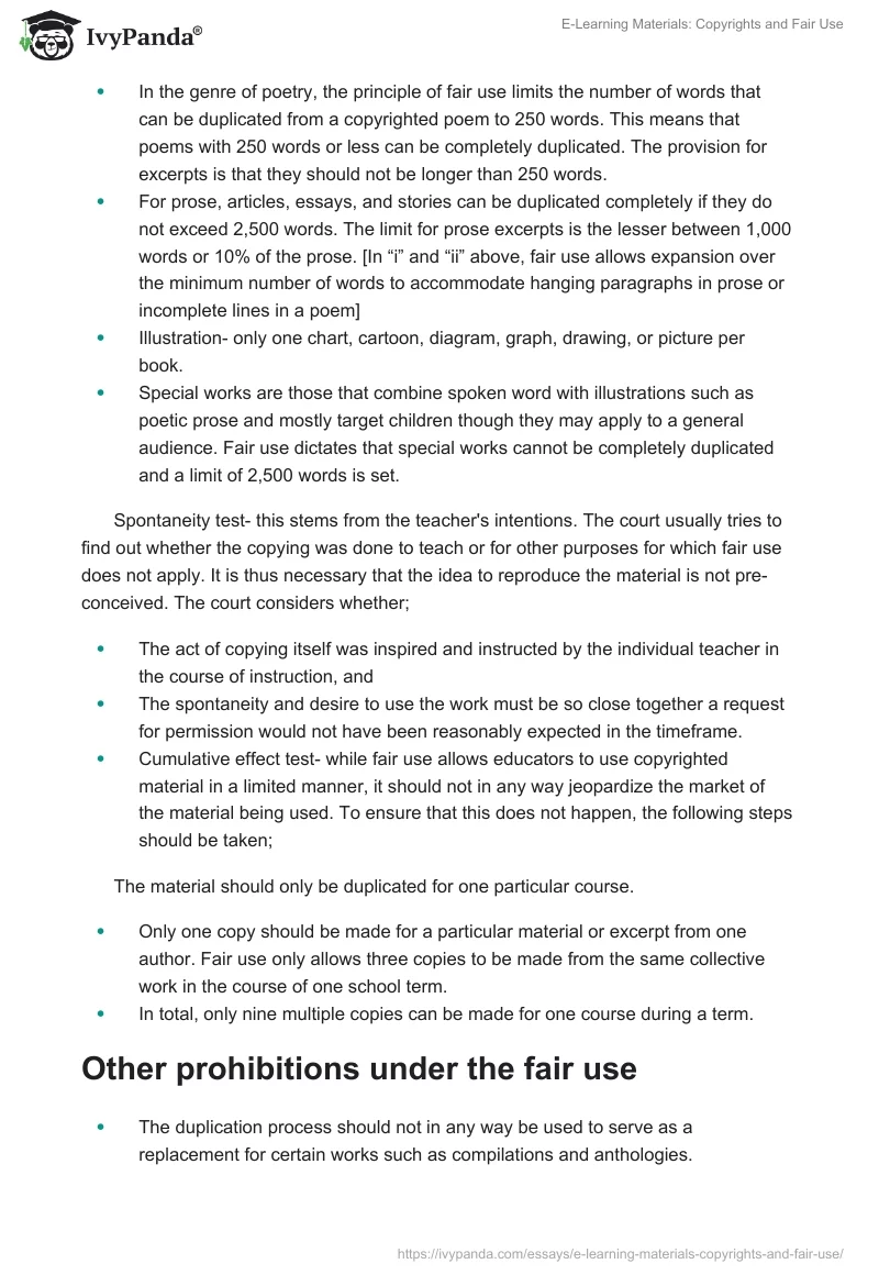 E-Learning Materials: Copyrights and Fair Use. Page 5