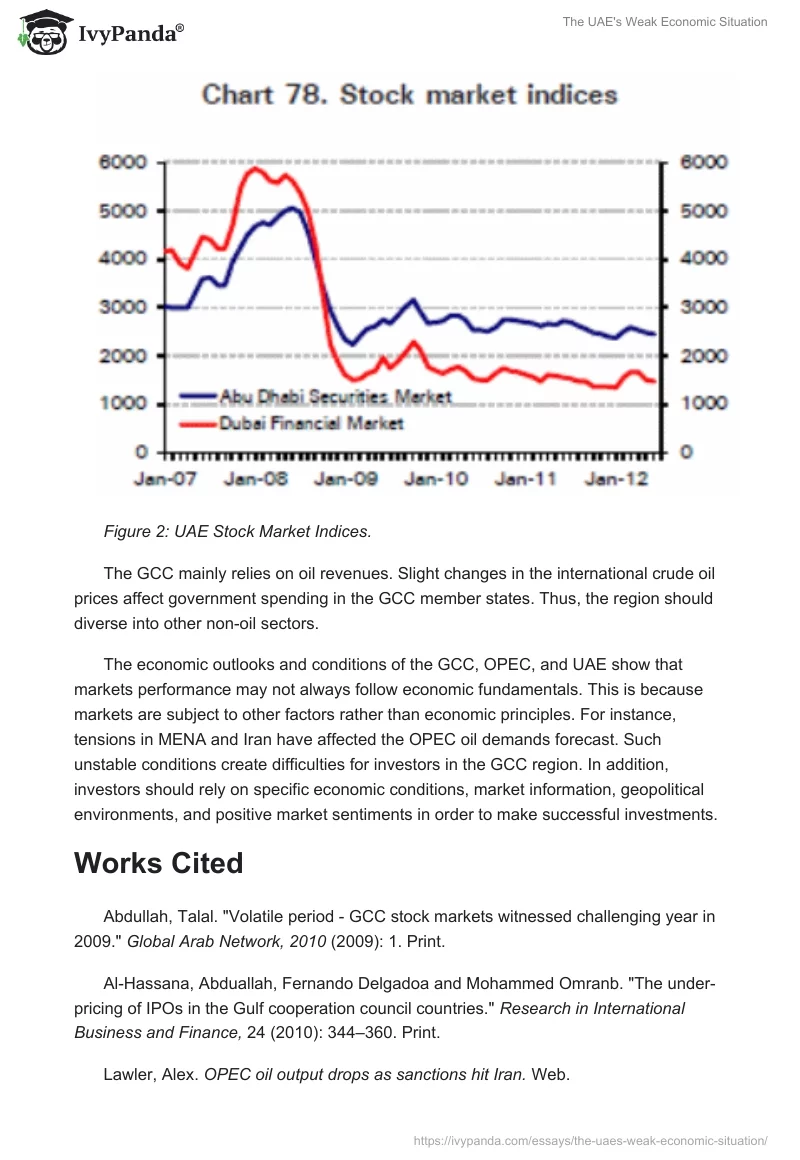 The UAE's Weak Economic Situation. Page 2