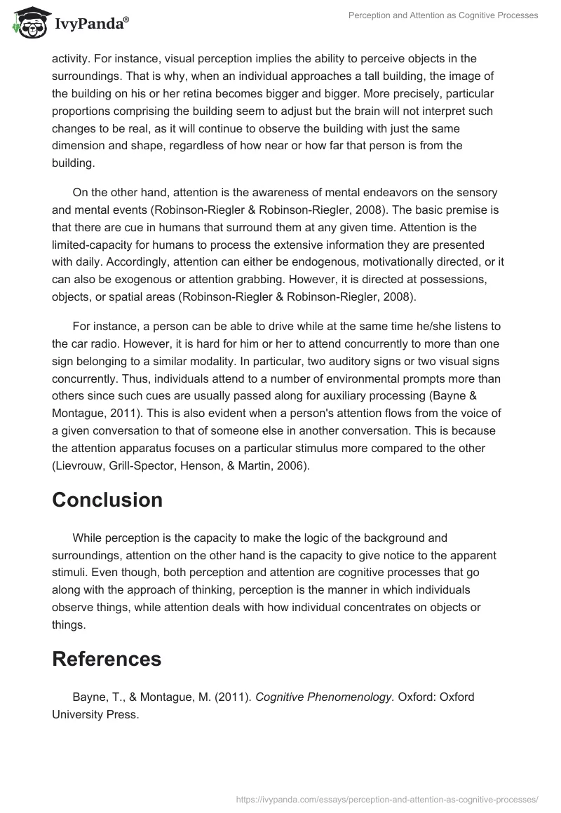 Perception and Attention as Cognitive Processes. Page 2