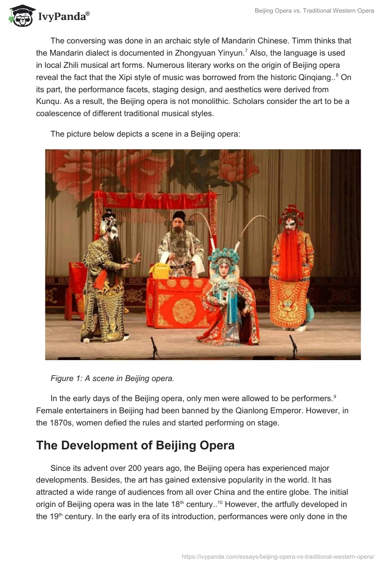 Beijing Opera vs. Traditional Western Opera. Page 3
