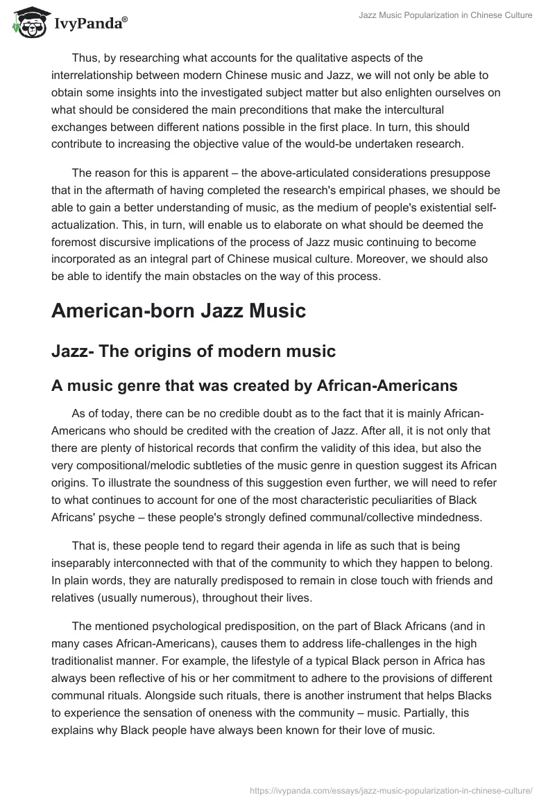 Jazz Music Popularization in Chinese Culture. Page 3