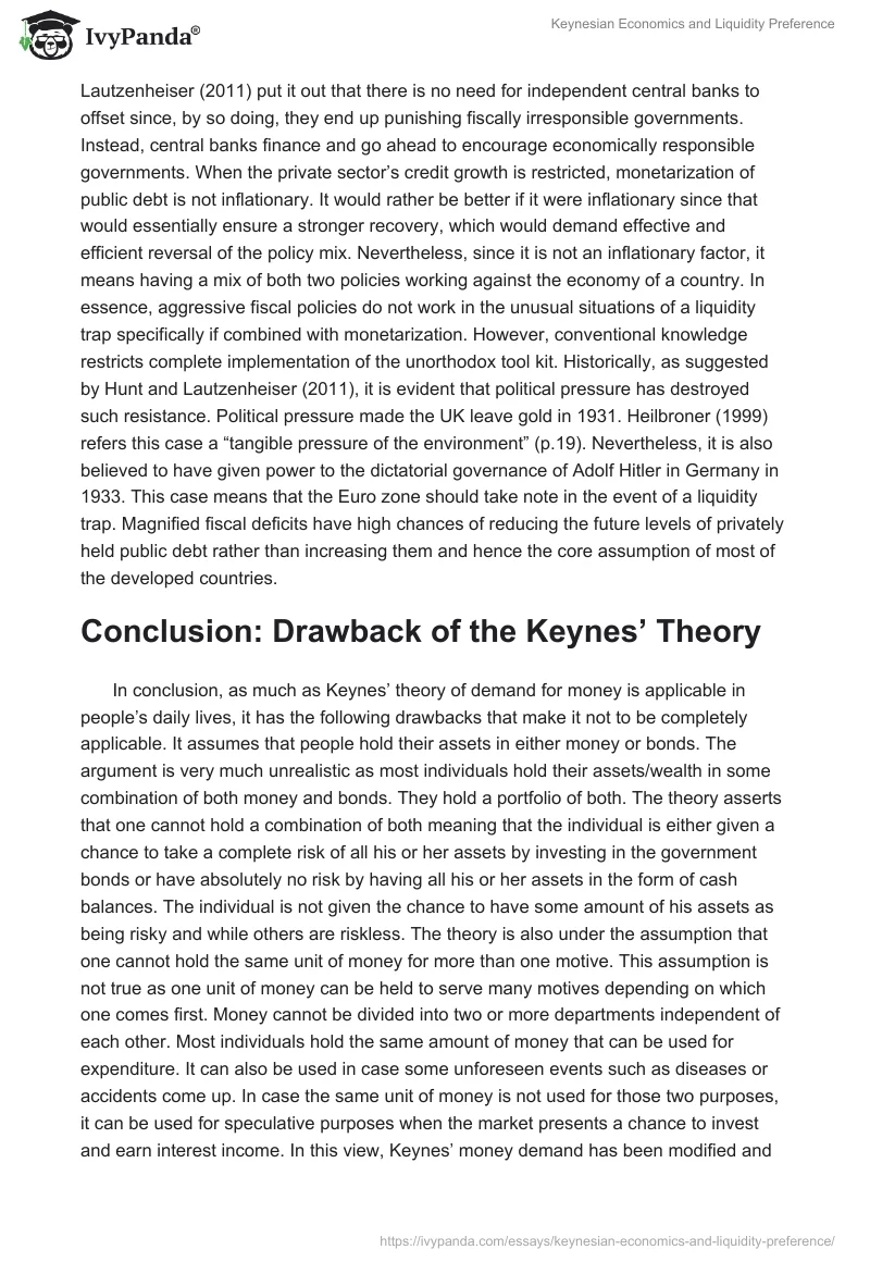 Keynesian Economics and Liquidity Preference. Page 5