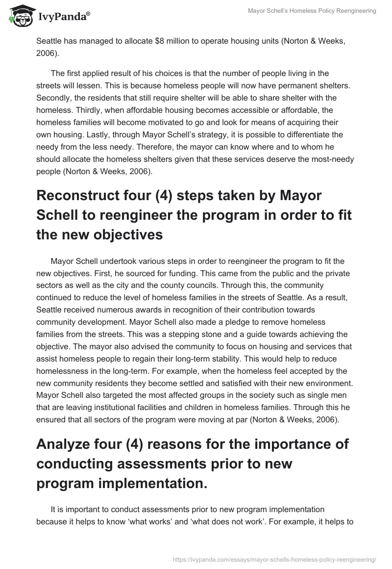 Mayor Schell’s Homeless Policy Reengineering. Page 3