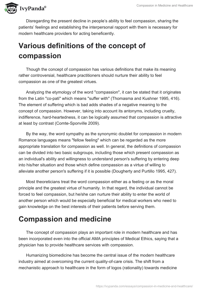 Compassion in Medicine and Healthcare. Page 2