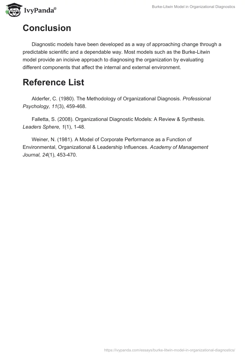 Burke-Litwin Model in Organizational Diagnostics. Page 3
