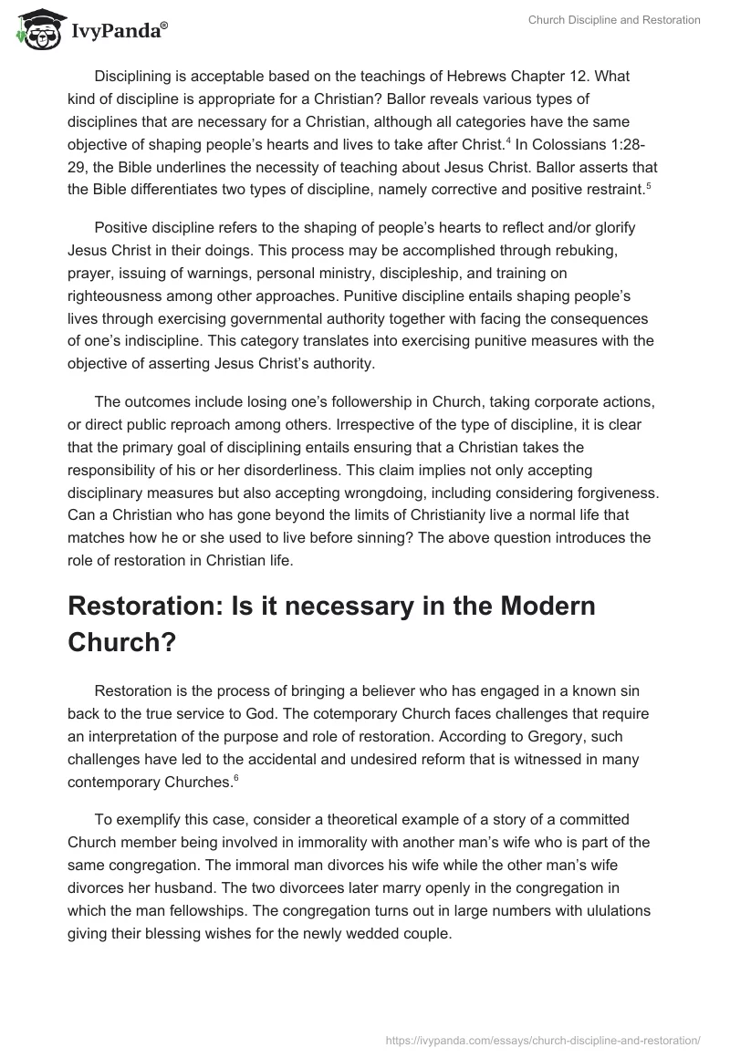 Church Discipline and Restoration. Page 2