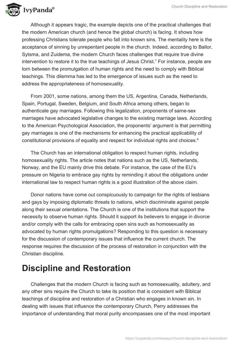 Church Discipline and Restoration. Page 3